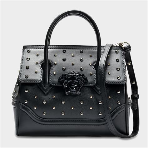 versace small palazzo pouch|VERSACE Calfskin Small Palazzo Empire Bag Black.